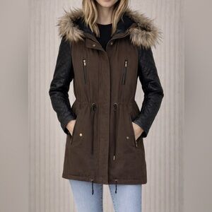 ONLY New Demi Contrast Mid Length Parka